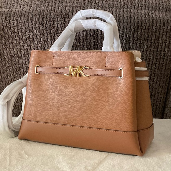 FINAL PRICE‼️ NWT Michael Kors Reed Leather Belted Large Satchel - Picture 5 of 16